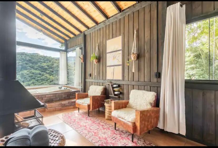 Cabana Sassafras Com Hidromassagem Alfredo Wagner Eksteriør billede