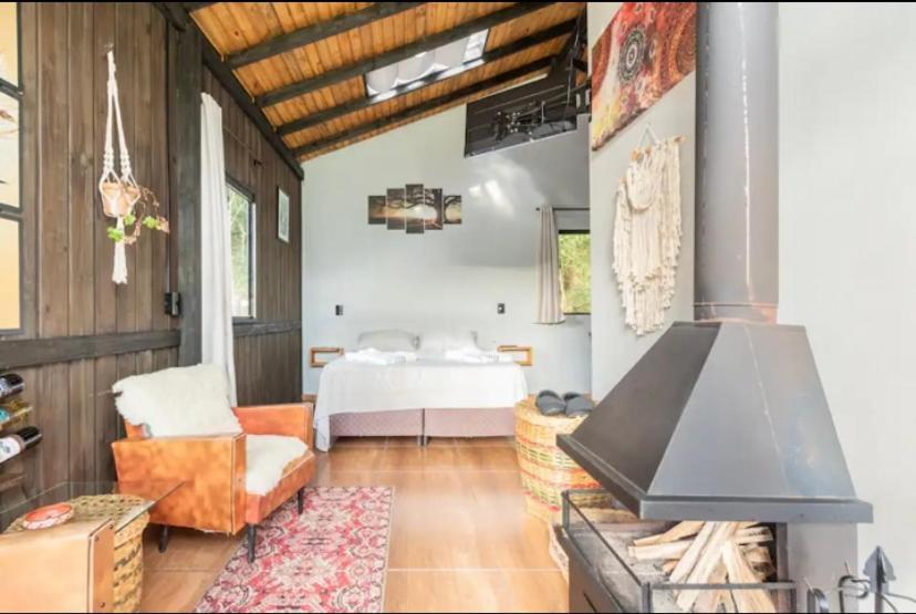 Cabana Sassafras Com Hidromassagem Alfredo Wagner Eksteriør billede